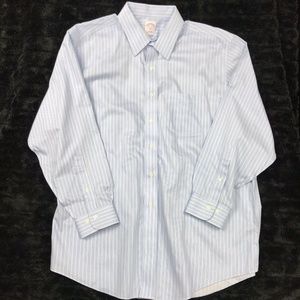 Brooks Brothers 346 Blue Stripe Non Iron Shirt